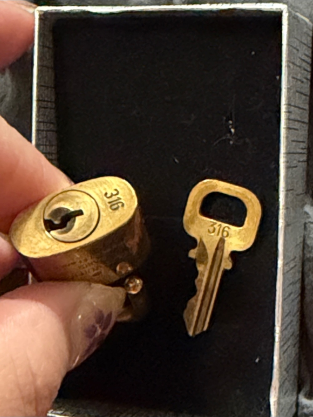 Louis Vuitton Gold-tone Padlock Key Charm - Picture 6 of 6